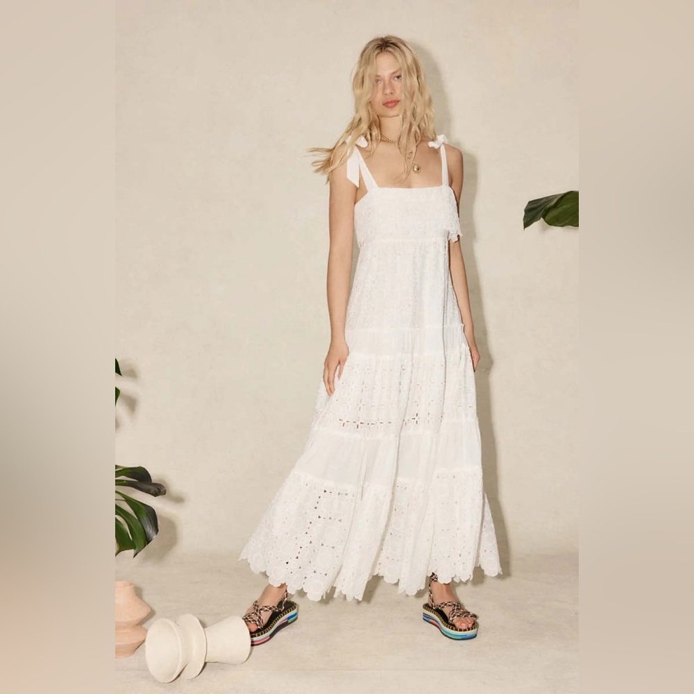 Alemais Evie Eyelet Maci Dress size S NWO